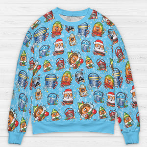 Elf Nugget Christmas Mcdonaldland All-over Print Sweatshirt
