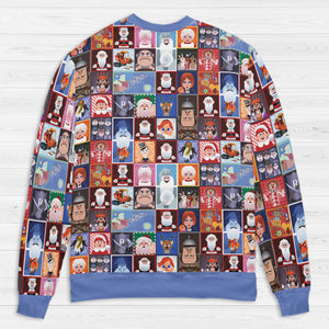 Santa Claus Is Comin' to Town Characters All-over Print Sweatshirt