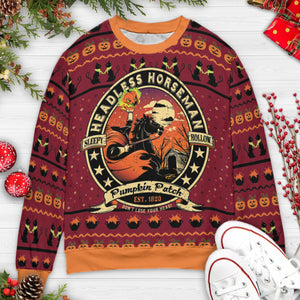 Don't Lose Your Head Now Sleepy Hollow Ugly Christmas Sweatshirt
