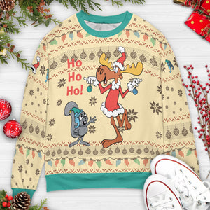Rocky Santa With Baubles Ugly Christmas Sweatshirt