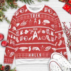 Trek The Halls Star Trek Ugly Christmas Sweatshirt