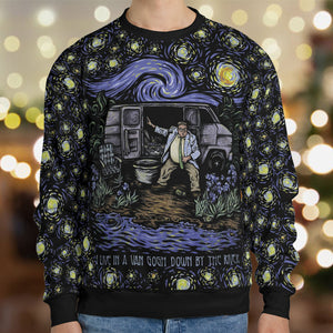 Chris Farley Van Gogh Down River Ugly Christmas Sweatshirt