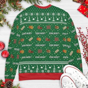Egg Nog? Denholm Elliot Trading Places Ugly Christmas Sweatshirt