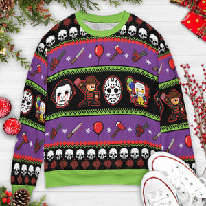 Nightmares on Halloween Ugly Christmas Sweatshirt