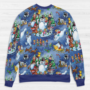 Winter Buddies Frosty the Snowman All-over Print Sweatshirt