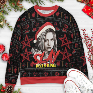 Slay Bells Ring Buffy the Vampire Slayer Ugly Christmas Sweatshirt