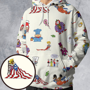 Schoolhouse Rock Characters All-over Print Hoodie