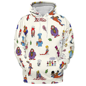 Schoolhouse Rock Characters All-over Print Hoodie