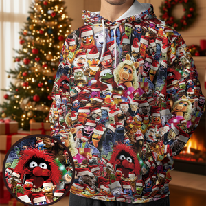 The Muppets Christmas All Character All-over Print Hoodie