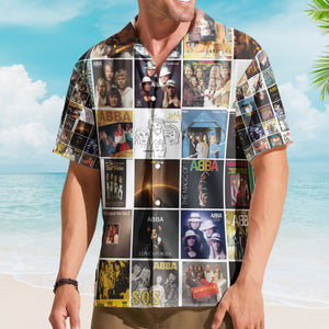 ABBA Album Collage Hawaiian Shirt – Retro Music Fan Shirt