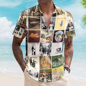 Fleetwood Mac Album Collage Hawaiian Shirt – Classic Rock Fan Shirt
