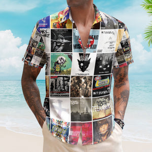 Deep Purple Hawaiian Shirt – Vintage Album Collage Classic Rock Style