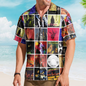 Alice in Chains Album Collage Hawaiian Shirt – Rock Music Fan Shirt