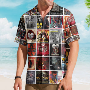 Wu-Tang Clan Hawaiian Shirt – Album Cover Collage Hip-Hop Summer Button Up