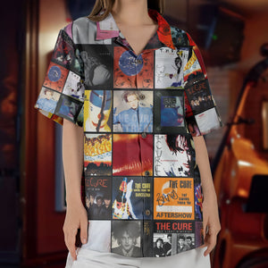 The Cure Hawaiian Shirt β Album Cover Collage Alternative Rock Summer Button Up