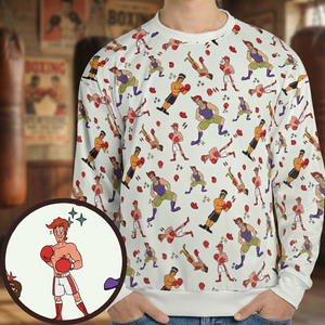 Statement Crew Punch Out All-over Print Sweatshirt