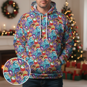 Christmas Time Monster Inc All-over Print Hoodie