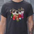 Pug Christmas Socks Funny s Xmas Vintage Cute Gift Classic Unisex T-Shirt
