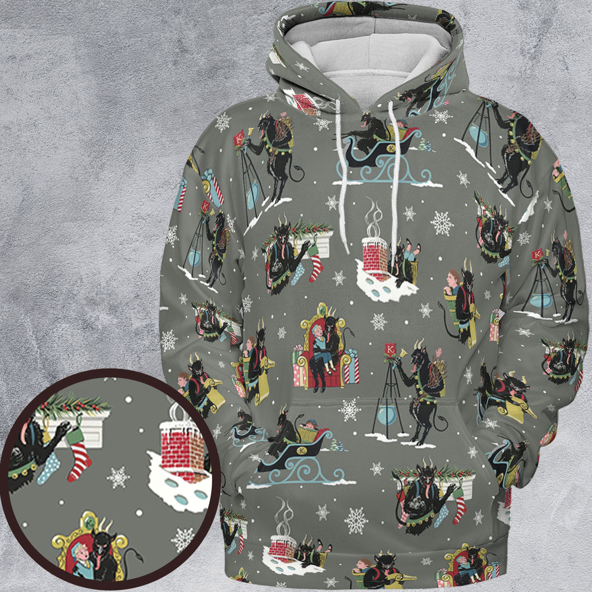 Unusual Christmas Krampus All-over Print Hoodie