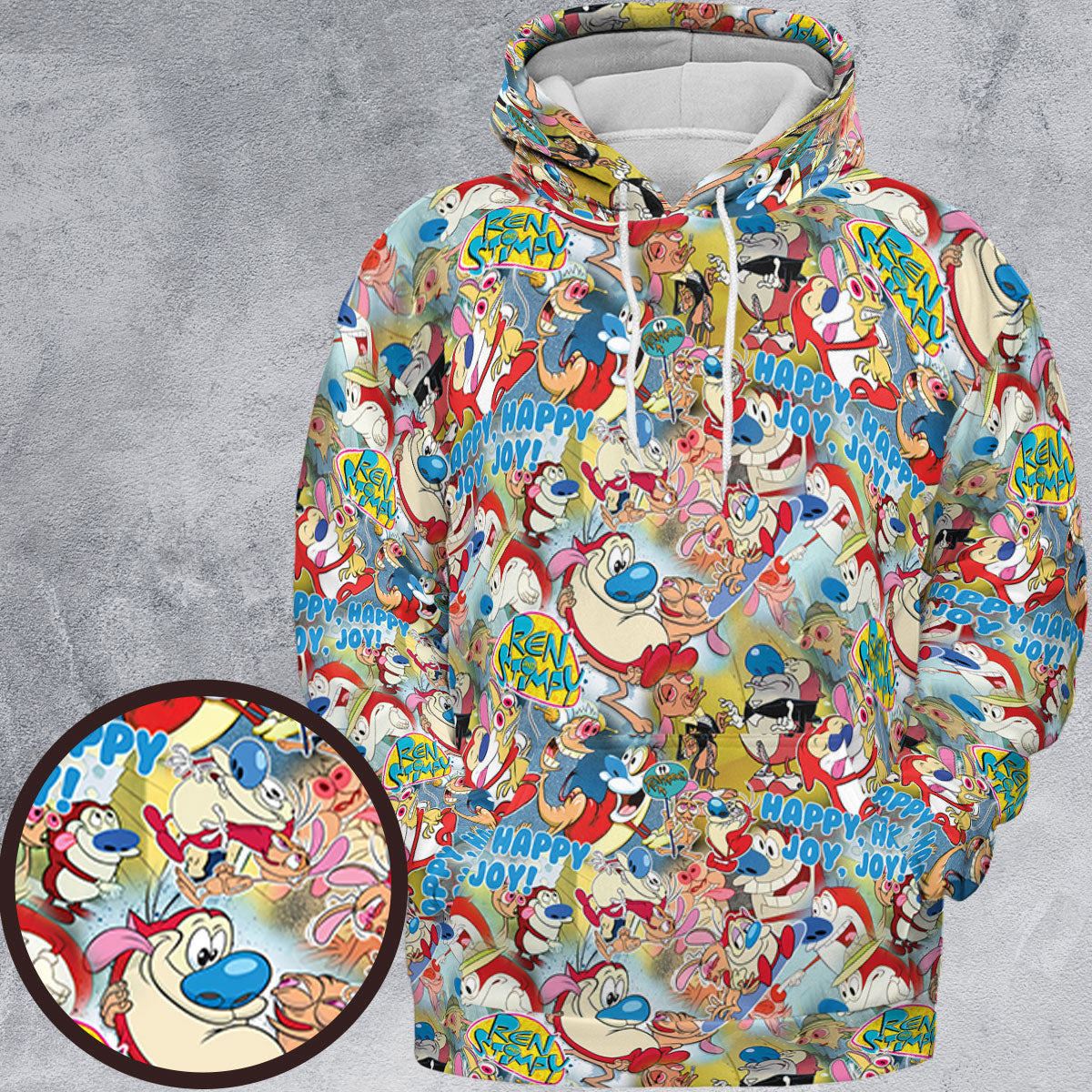 The Ren and Stimpy Show All-over Print Hoodie