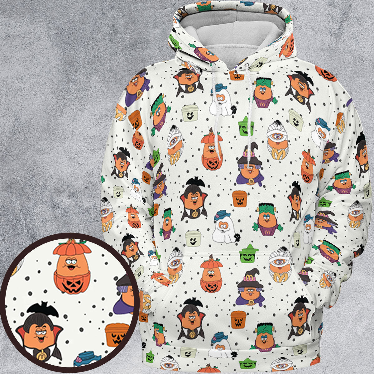 Memorable Friends McNugget Buddies Mcdonalds 1992 All-over Print Hoodie