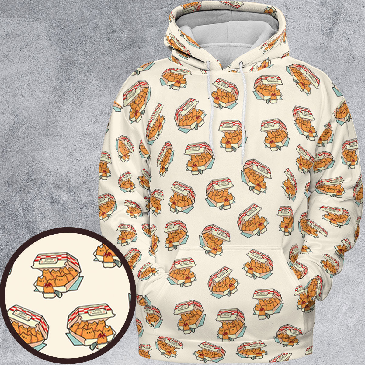 Kitten Nuggets Pattern All-over Print Hoodie