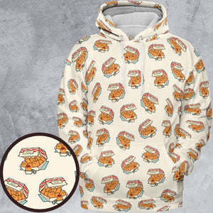 Kitten Nuggets Pattern All-over Print Hoodie