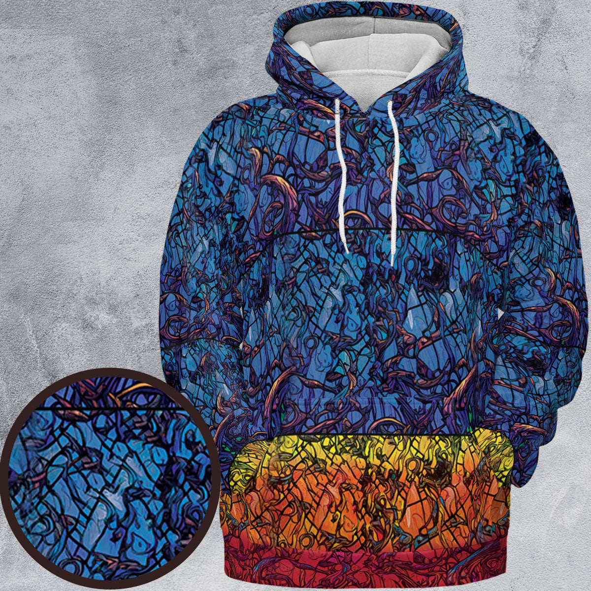 Stained Glass Cthulhu H.P Lovecraft All-over Print Hoodie