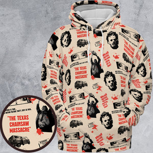 Leatherface The Texas Chainsaw Massacre Horror Pattern All-over Print Hoodie