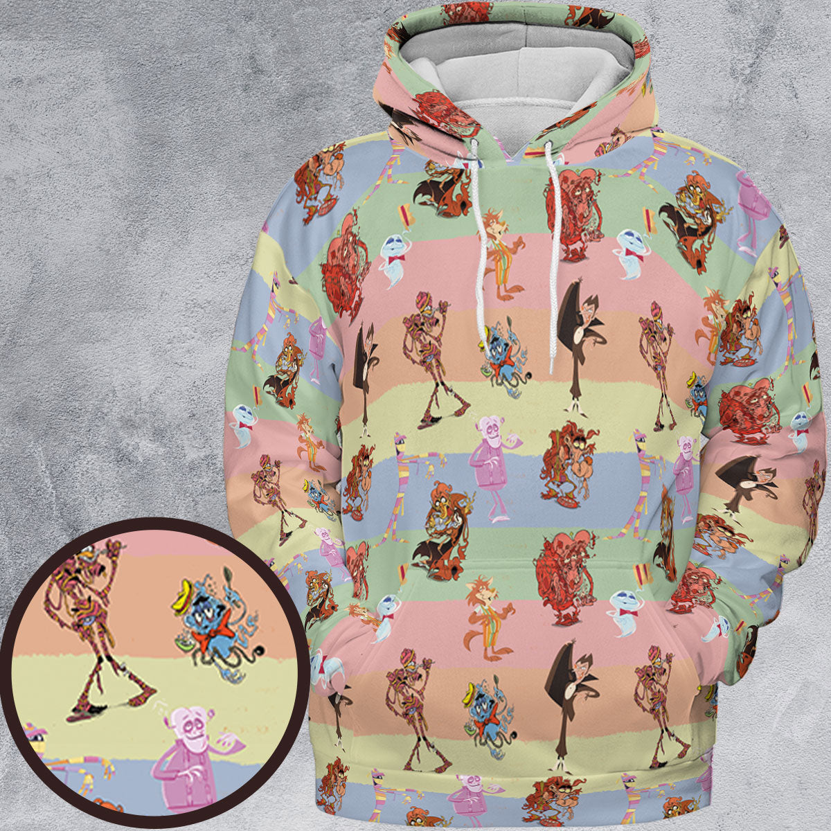Spooky Monster Mash Cereal Monster All-over Print Hoodie
