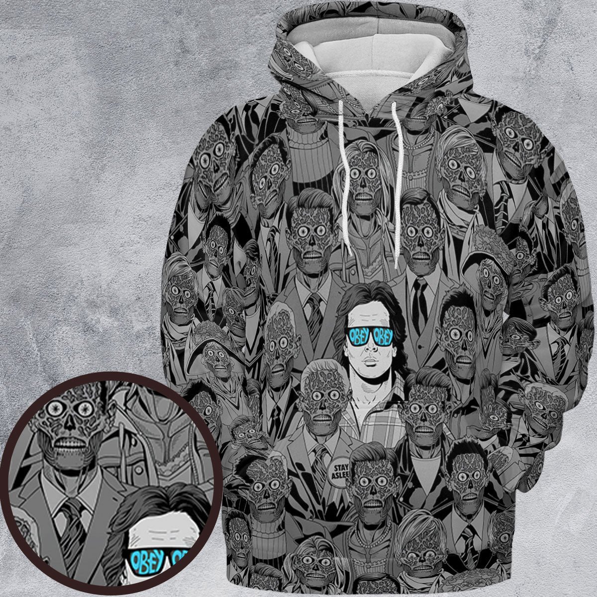Obey Consume They Live All-over Print Hoodie