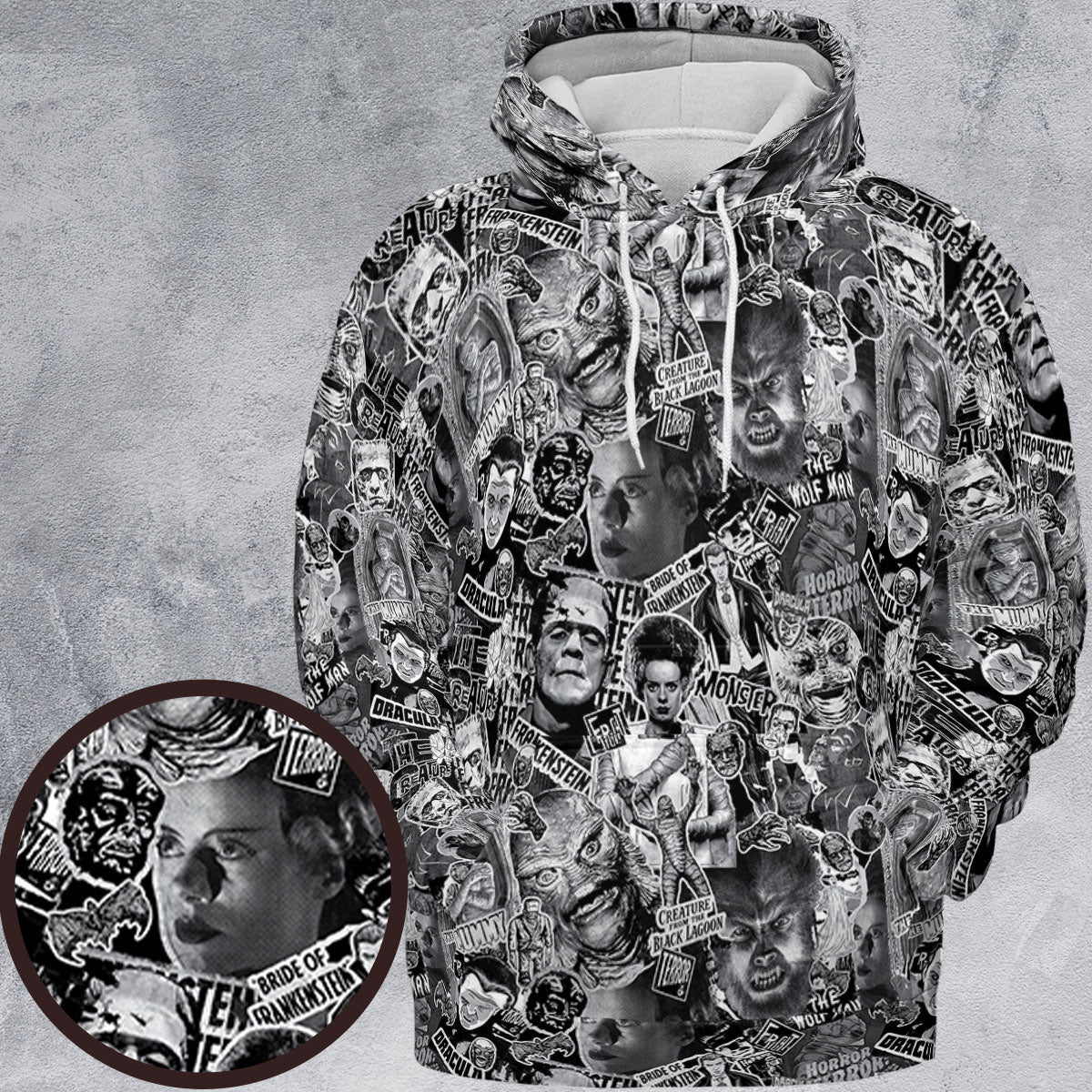 The Monsters Universal Classic Monsters All-over Print Hoodie