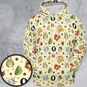Ghiblipalooza Ghibli Themed All-over Print Hoodie