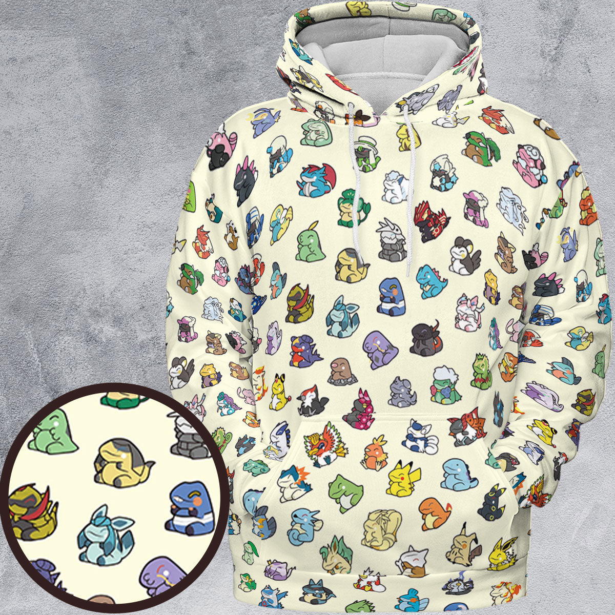 Pokemon In Substitute Style All-over Print Hoodie