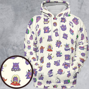 Gengar Cosplay Pokemon All-over Print Hoodie
