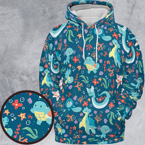 Water Pokemon Pattern All-over Print Hoodie