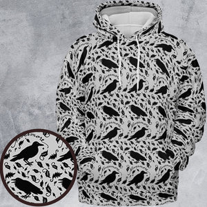Nevermore The Raven Edgar Allan Poe Pattern All-over Print Hoodie