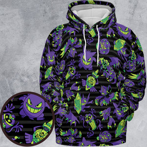 Ghost Type Pokemon Pattern All-over Print Hoodie