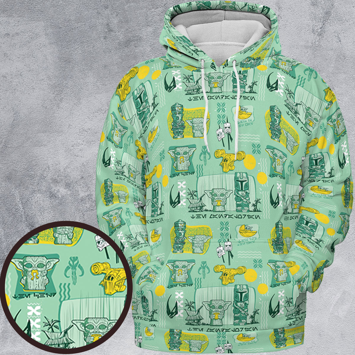 The Mandalorian Star Wars Aloha All-over Print Hoodie