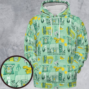 The Mandalorian Star Wars Aloha All-over Print Hoodie