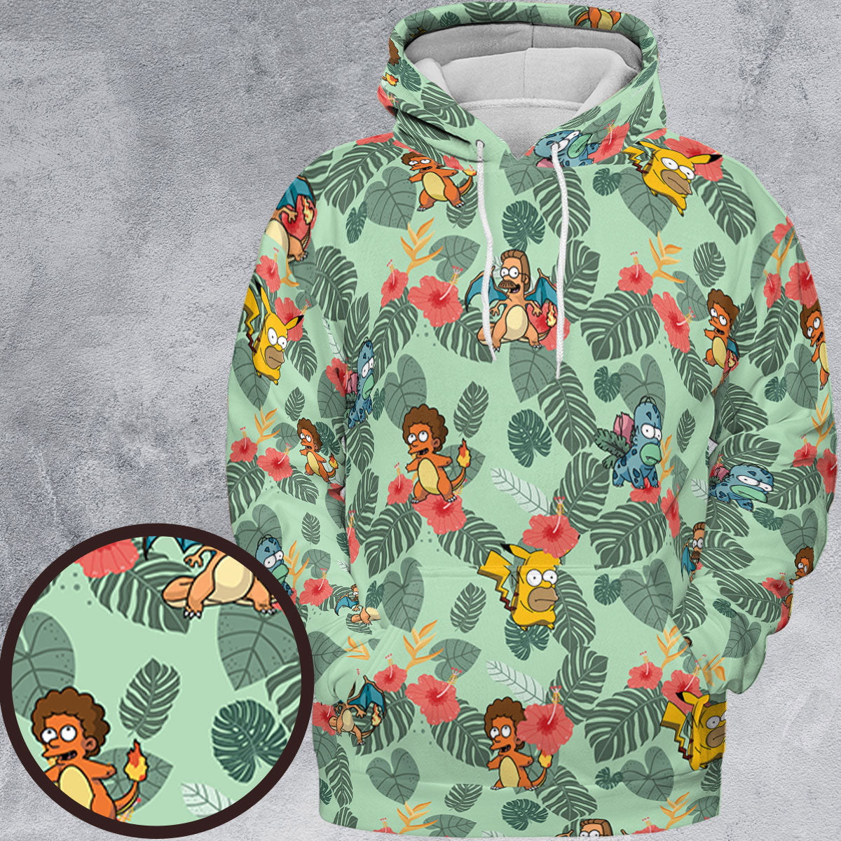 Simpsonmon The Simpsons Pokemon Mashup All-over Print Hoodie