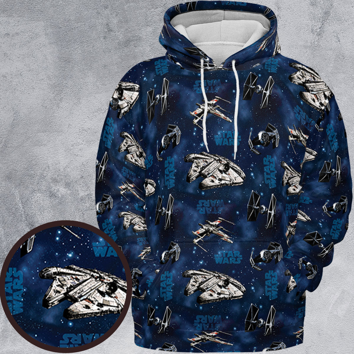 Star Wars Ships Pattern All-over Print Hoodie
