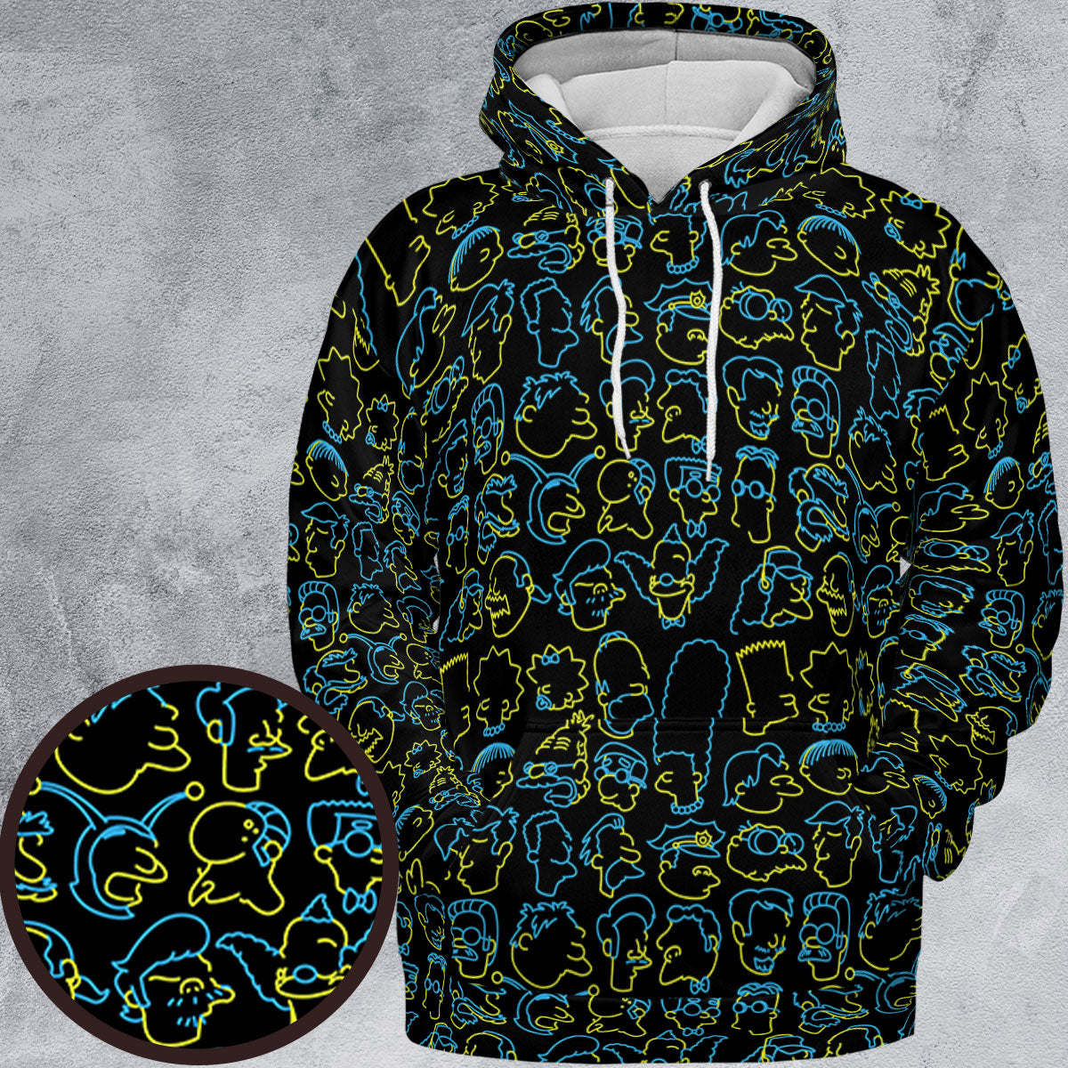 The Simpsons Neon All-over Print Hoodie