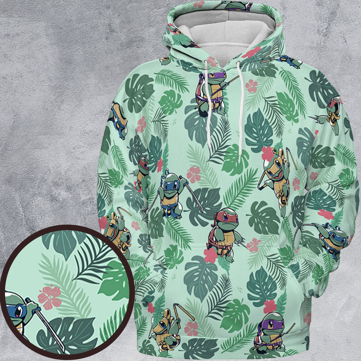 Teenage Mutant Ninja Squirtle All-over Print Hoodie