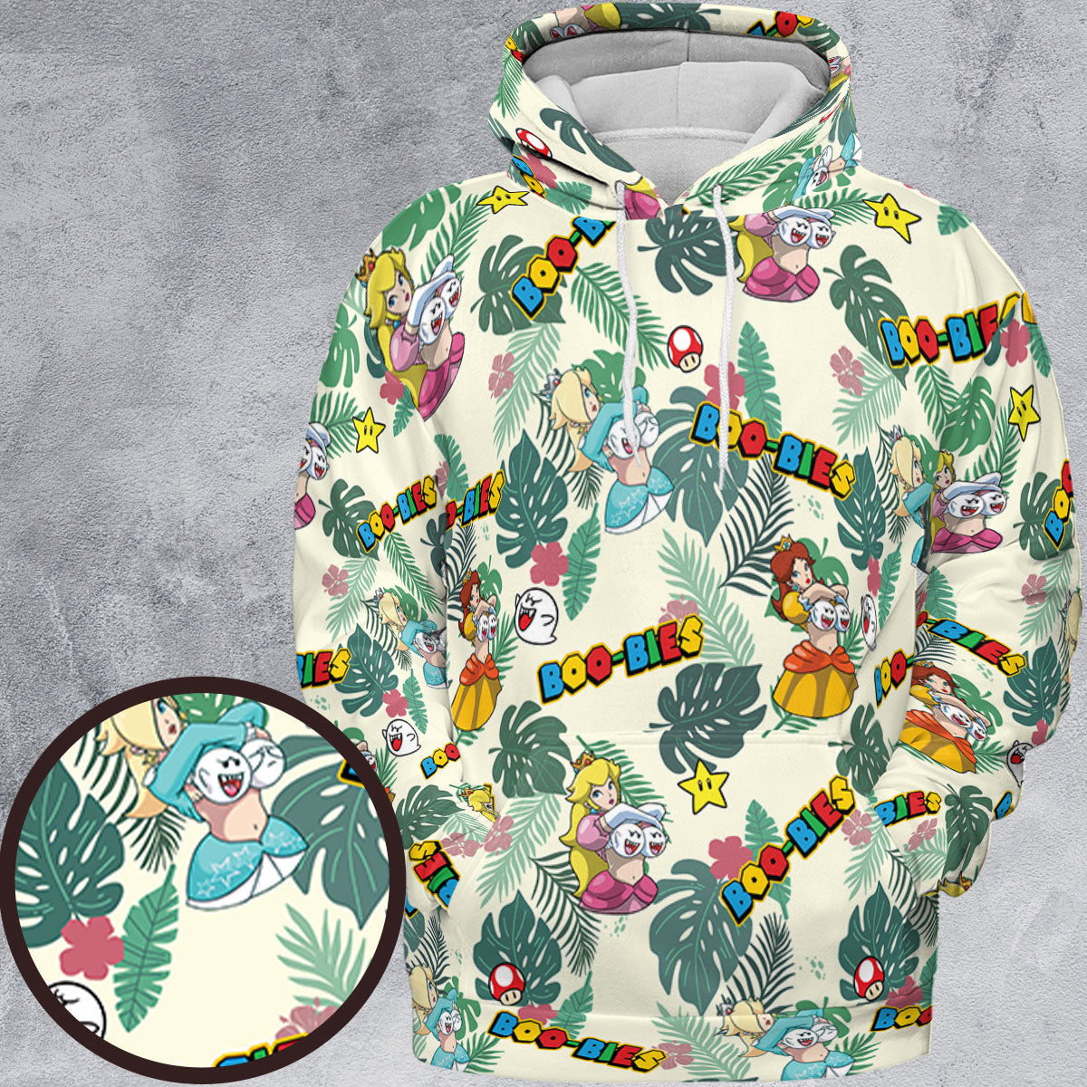 Super Mario Boo-Bies Pattern All-over Print Hoodie