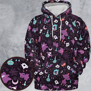 Lavender Town Pokemon Pattern All-over Print Hoodie