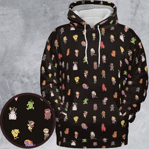 Final Fantasy Characters Pattern All-over Print Hoodie