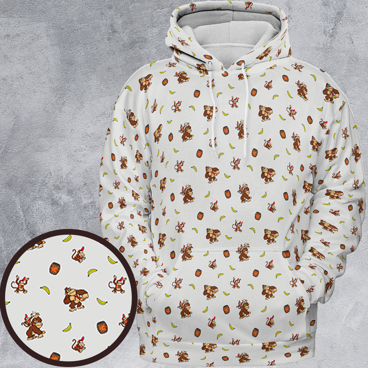 Nintendo Donkey Kong Characters Pattern All-over Print Hoodie