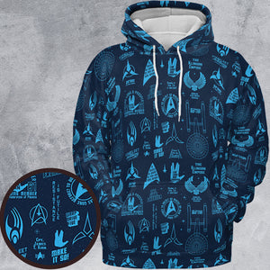 Trekkie Star Trek Pattern All-over Print Hoodie