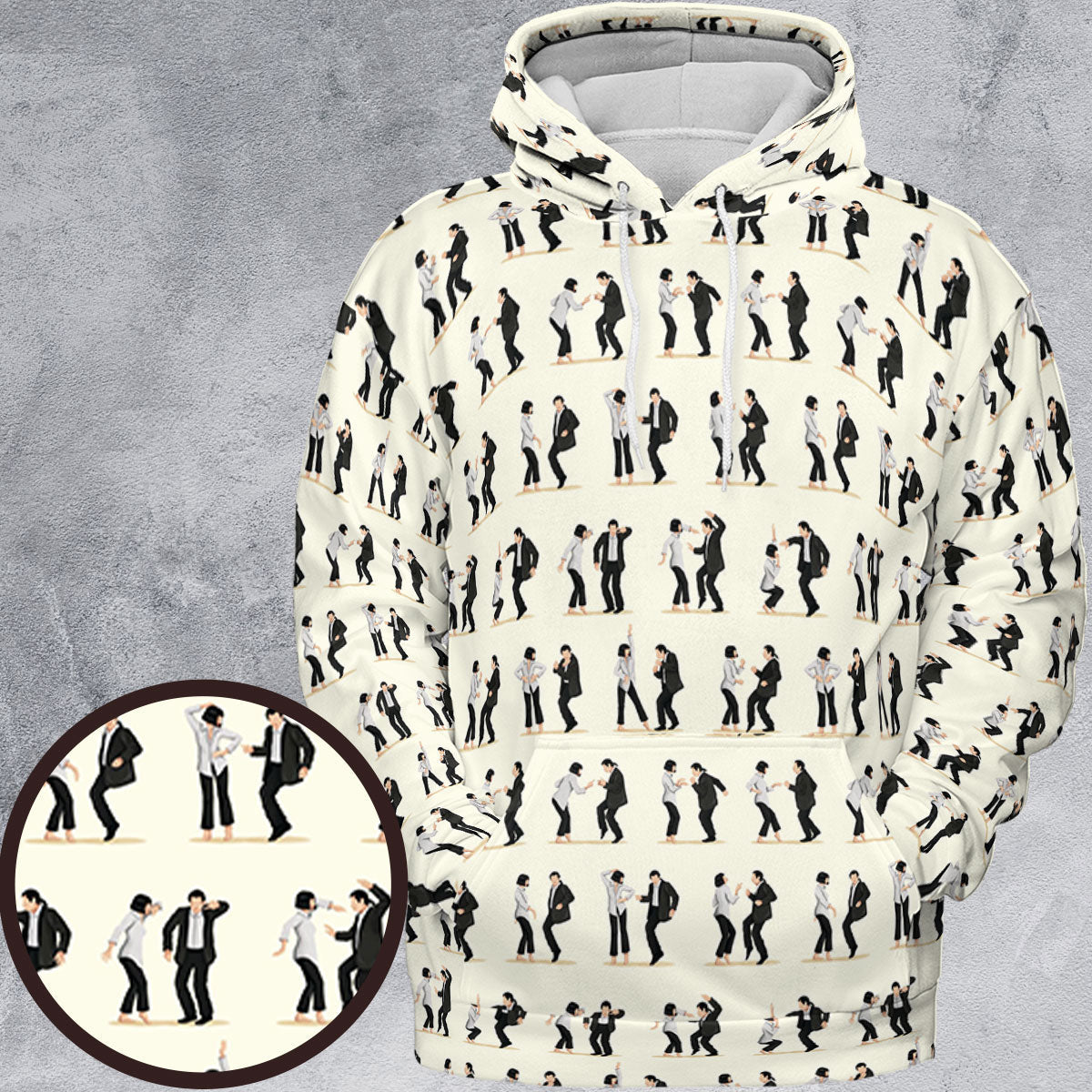 Mia Wallace and Vincent Vega Dance Pulp Fiction All-over Print Hoodie